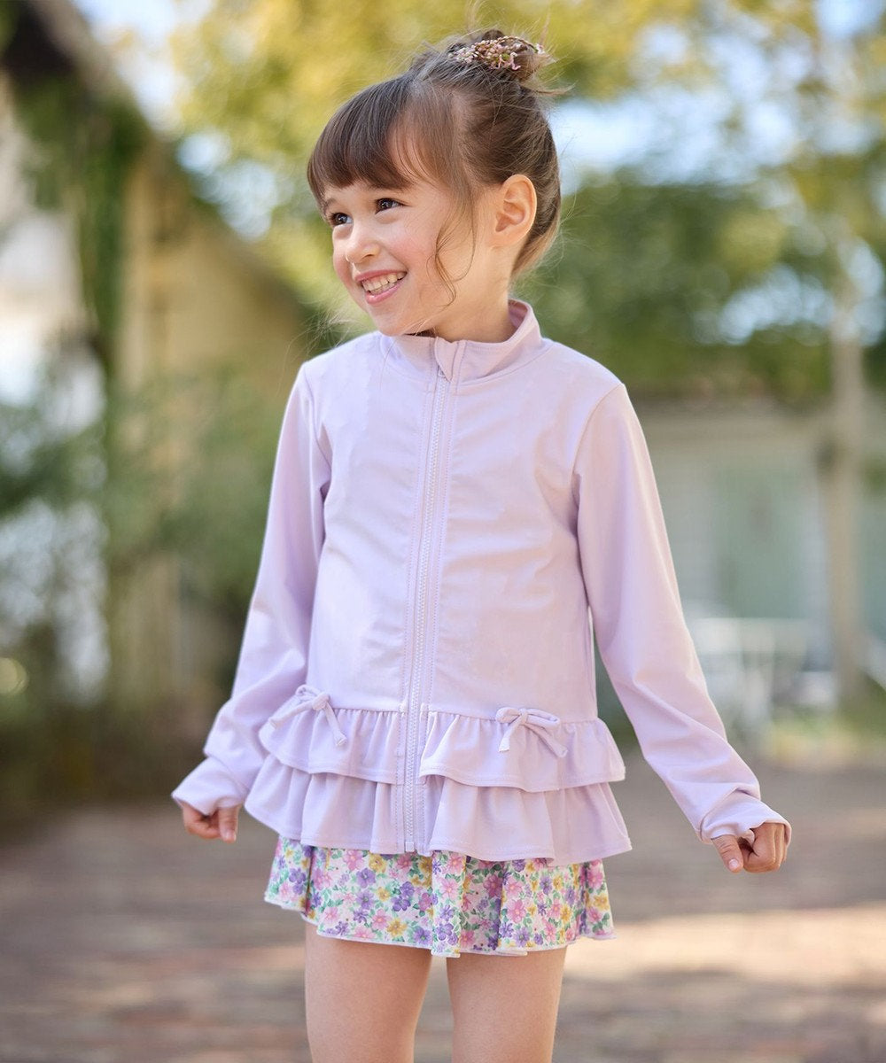 Japanese children's clothing aF#a325 UV protection swimsuit jacket 100-140cm girls summer play swimsuit special edition