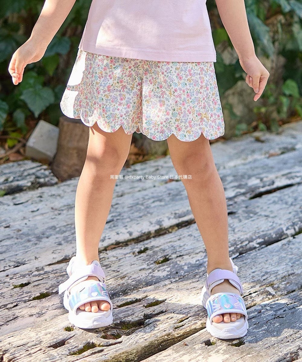Japanese children's clothing aF#a325 scalloped hem shorts 100-160cm girls summer PANTS