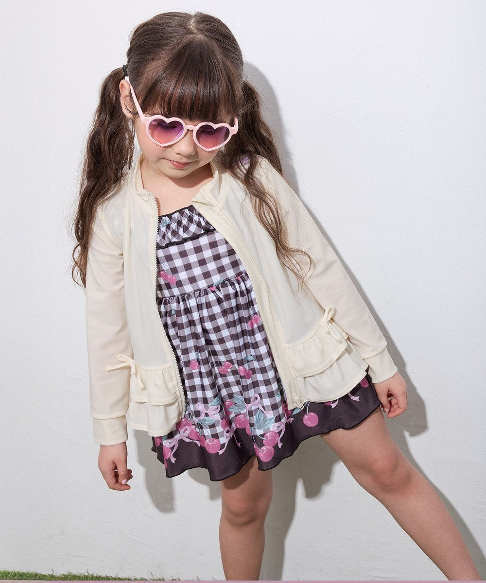 Japanese children's clothing aF#a325 UV protection swimsuit jacket 100-140cm girls summer play swimsuit special edition
