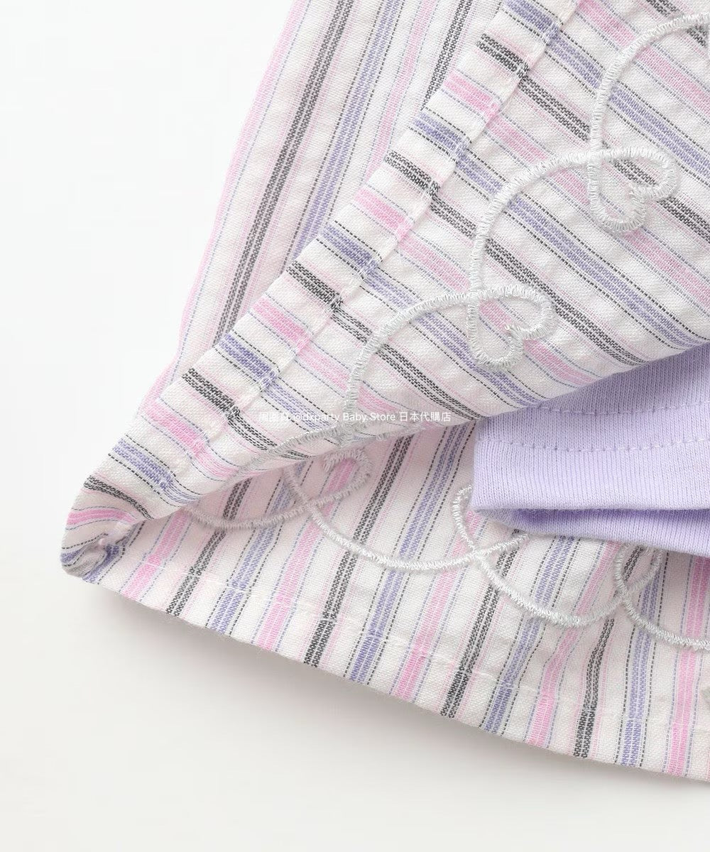 Japanese children's clothing aF#a325 Bowknot fake two-piece top 90-160cm girls summer TOPS