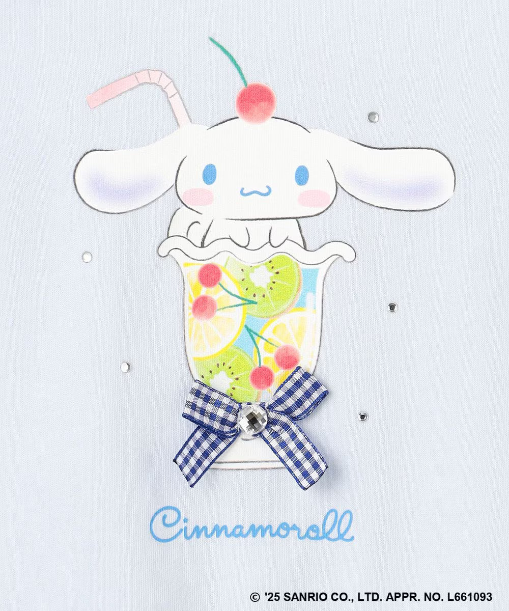 Japanese children's clothing aF#a325 x Sanrio cute palace sleeve top 90-150cm girls summer TOPS