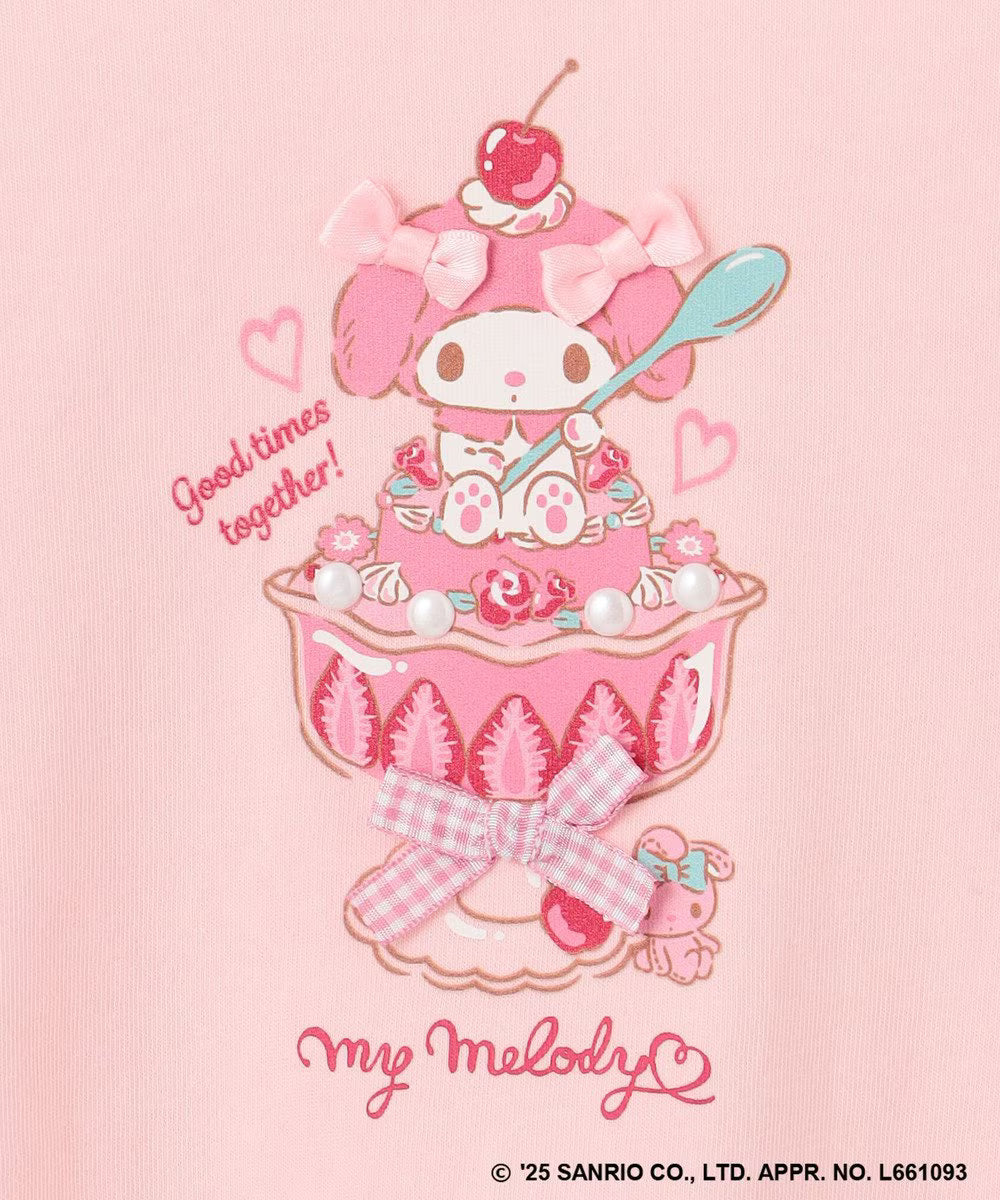 Japanese children's clothing aF#a325 x Sanrio cute palace sleeve top 90-150cm girls summer TOPS