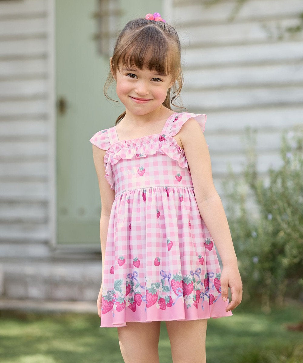Japanese children's clothing aF#a325 UV protection fruit swimsuit 100-140cm girls summer play swimsuit special edition