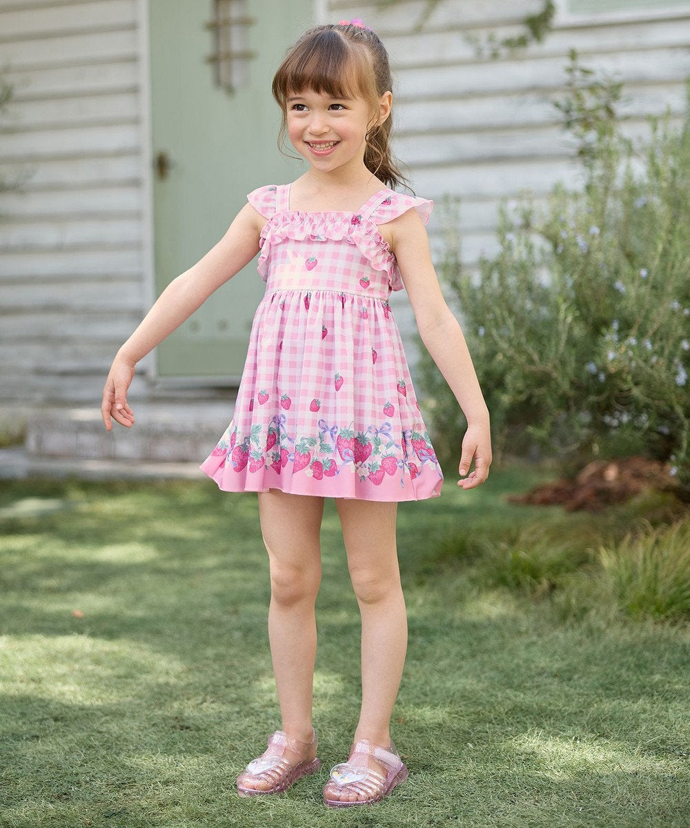 Japanese children's clothing aF#a325 UV protection fruit swimsuit 100-140cm girls summer play swimsuit special edition
