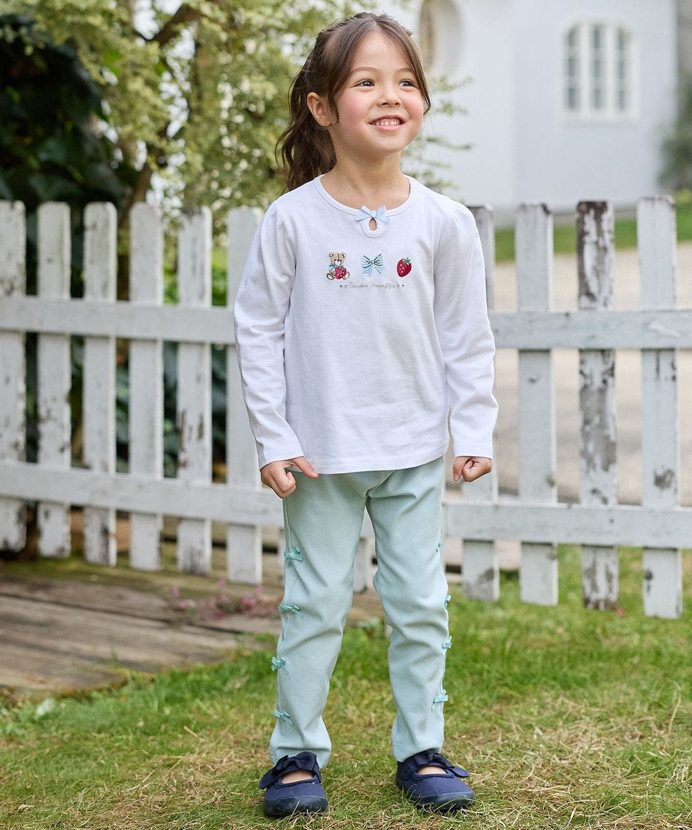 Japanese children's clothing aF#a325 cute embroidery pattern top 110-160cm girls summer TOPS