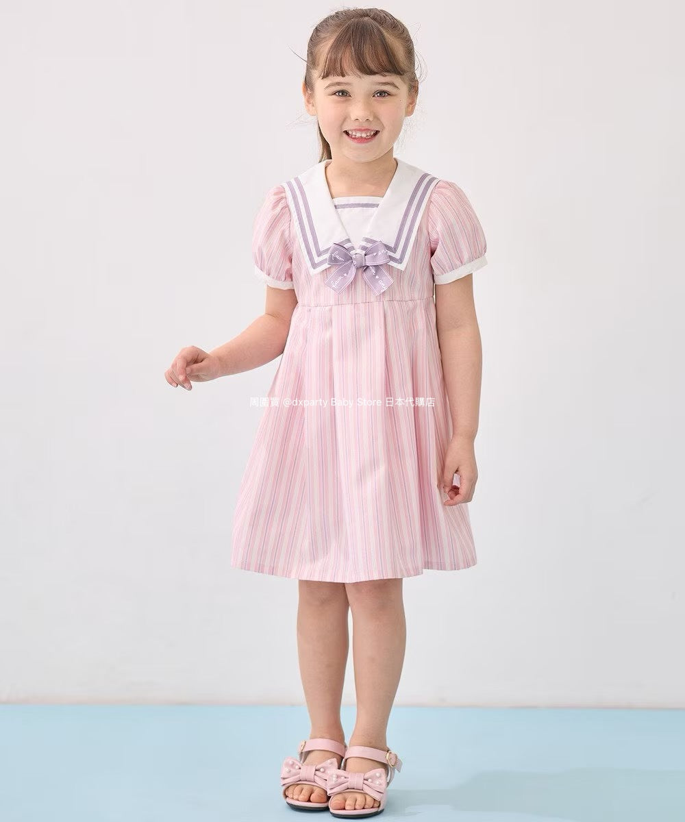 Japanese children's clothing aF#a325 preppy style dress 110-160cm girls summer dresses for interviews/banquets/performances