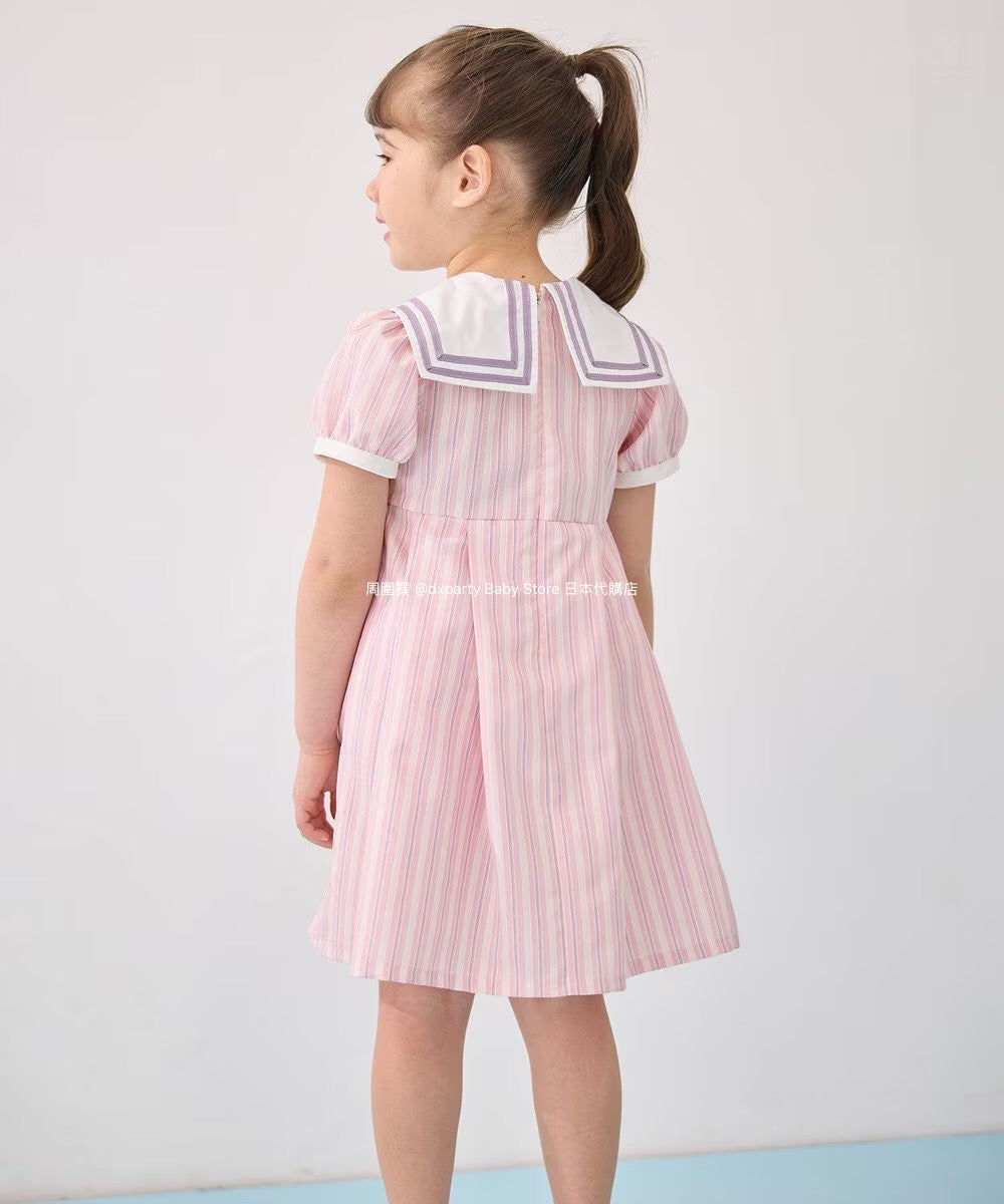 Japanese children's clothing aF#a325 preppy style dress 110-160cm girls summer dresses for interviews/banquets/performances