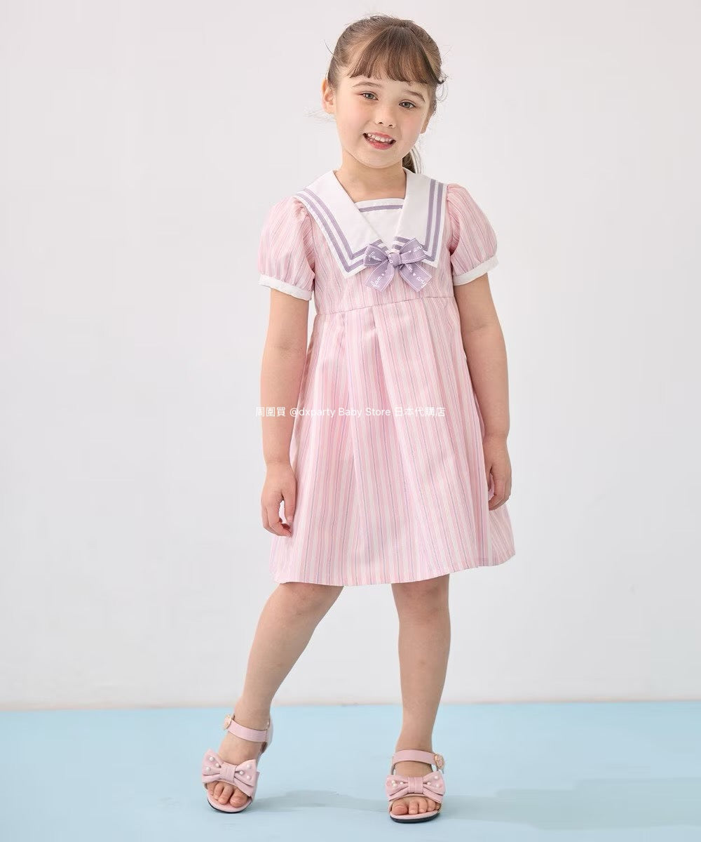 Japanese children's clothing aF#a325 preppy style dress 110-160cm girls summer dresses for interviews/banquets/performances