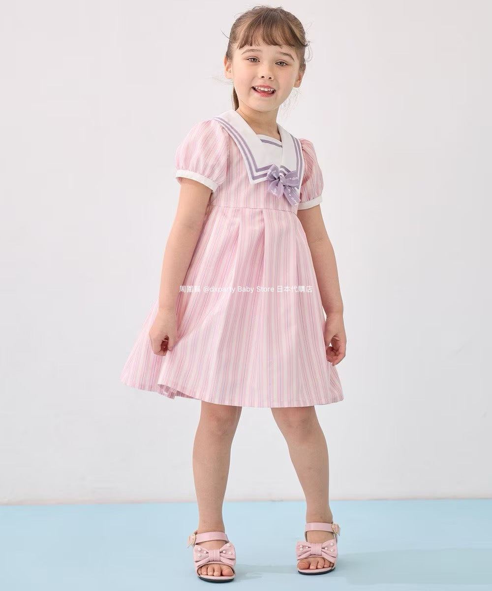 Japanese children's clothing aF#a325 preppy style dress 110-160cm girls summer dresses for interviews/banquets/performances