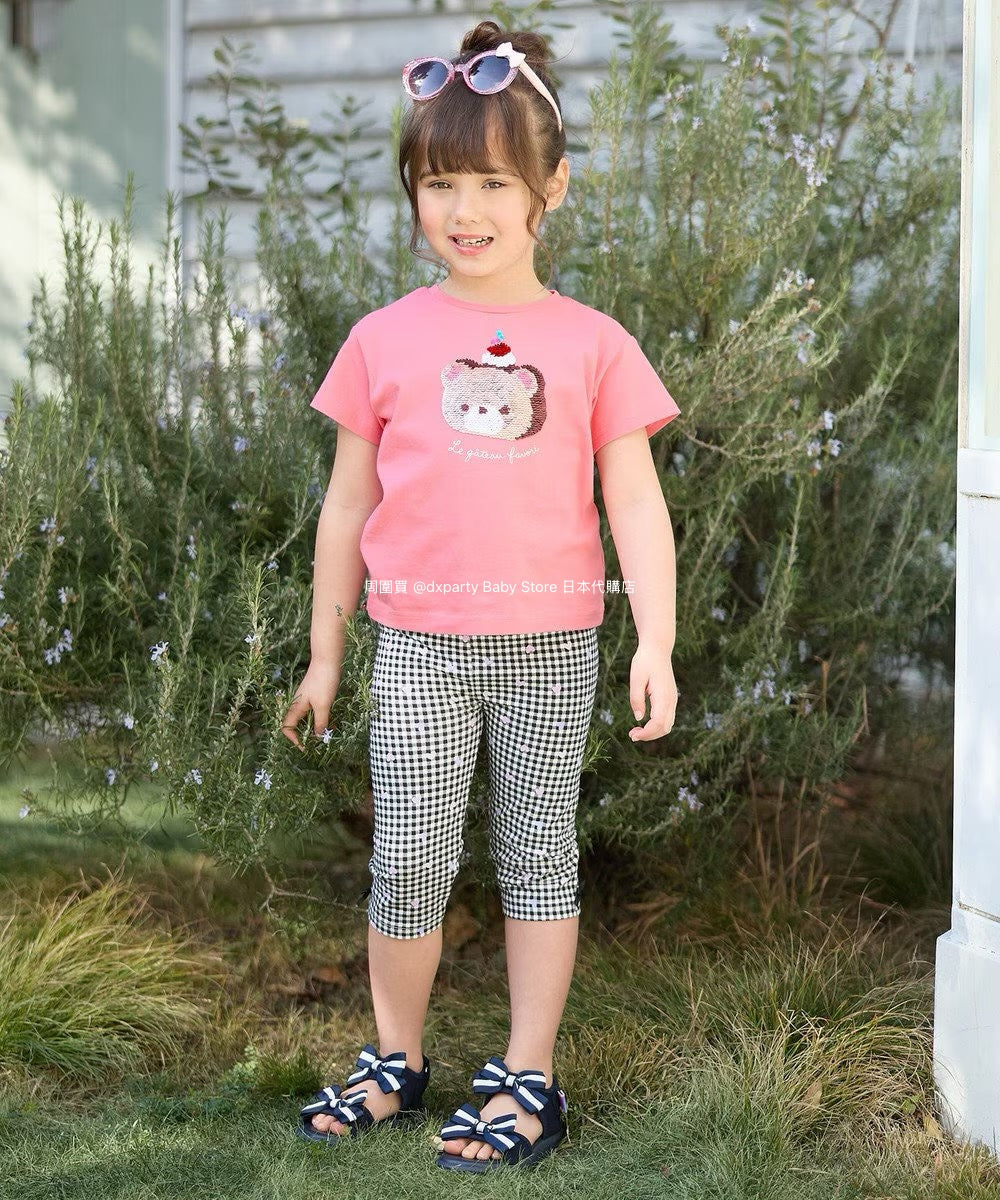 Japanese children's clothing aF#a325 stretch leggings 90-130cm girls summer PANTS
