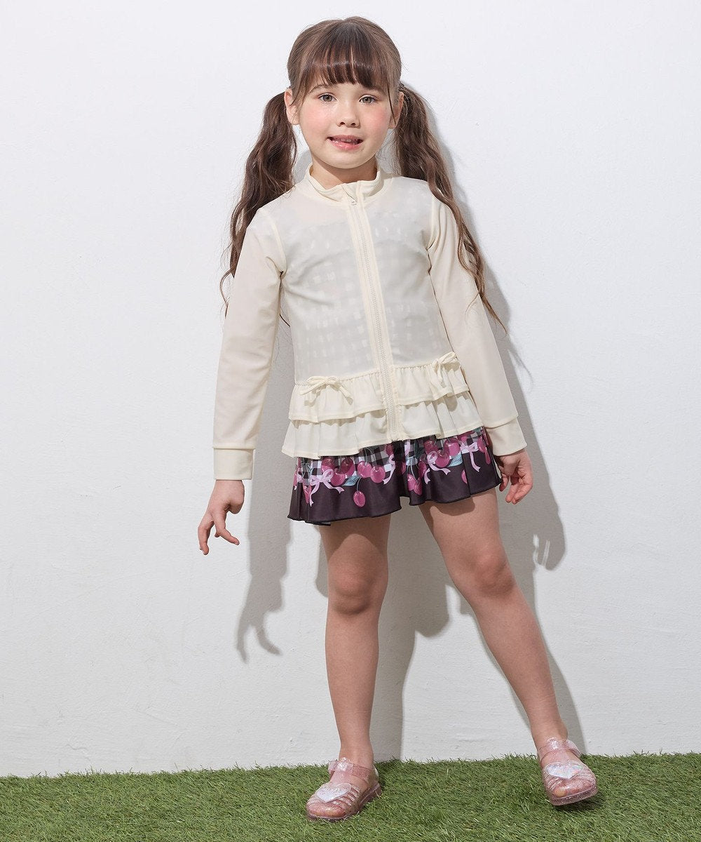 Japanese children's clothing aF#a325 UV protection swimsuit jacket 100-140cm girls summer play swimsuit special edition