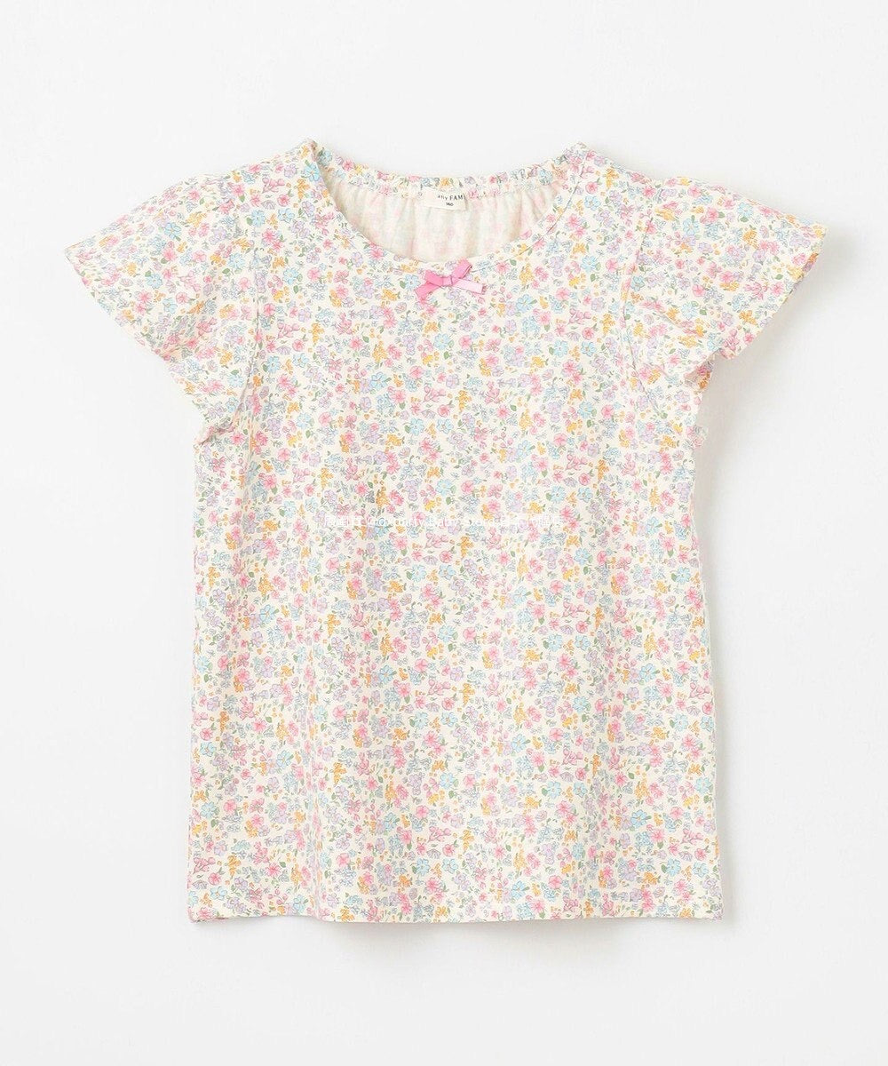 Japanese children's clothing aF#a325 floral short top 90-140cm girls summer TOPS