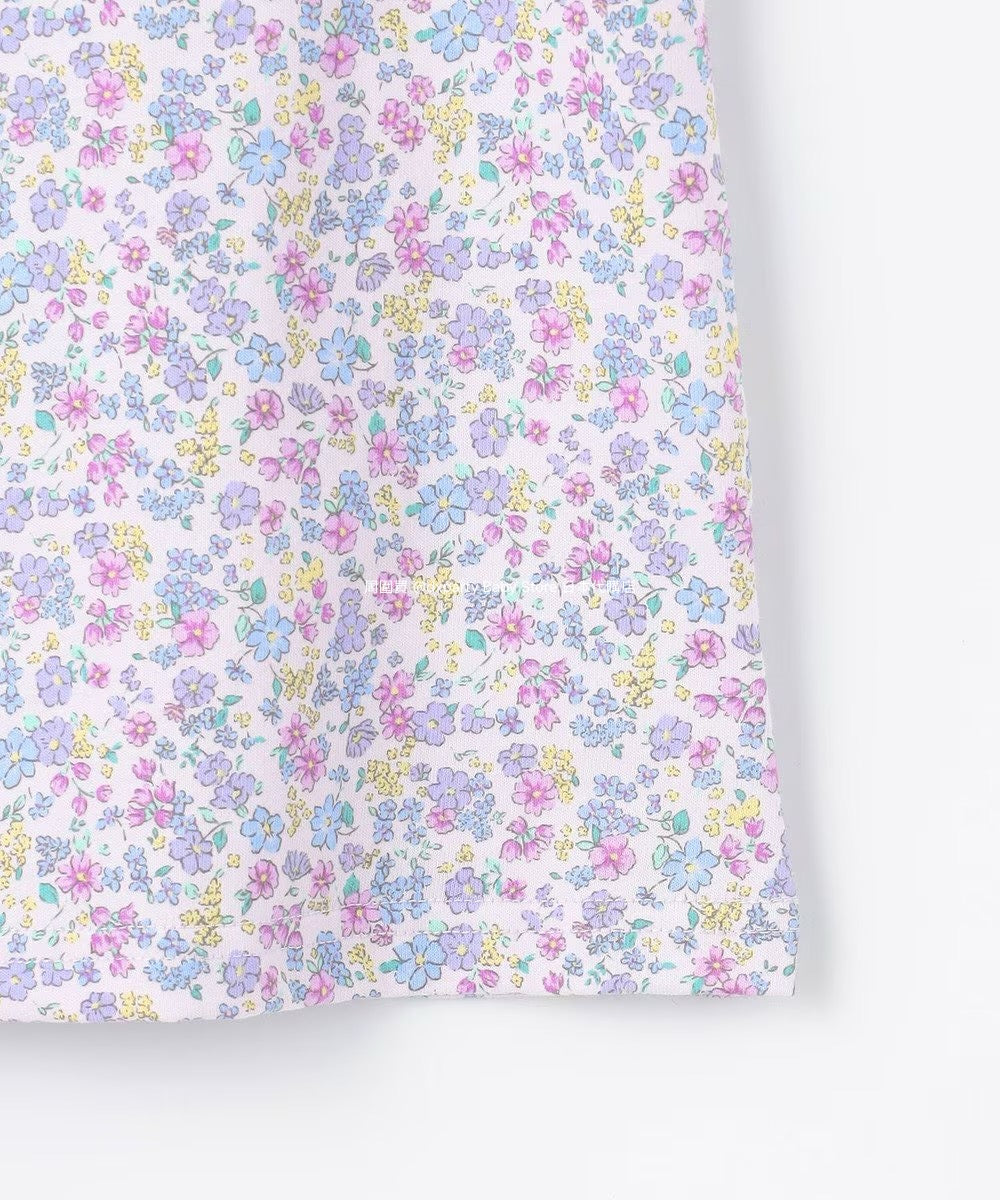 Japanese children's clothing aF#a325 floral short top 90-140cm girls summer TOPS