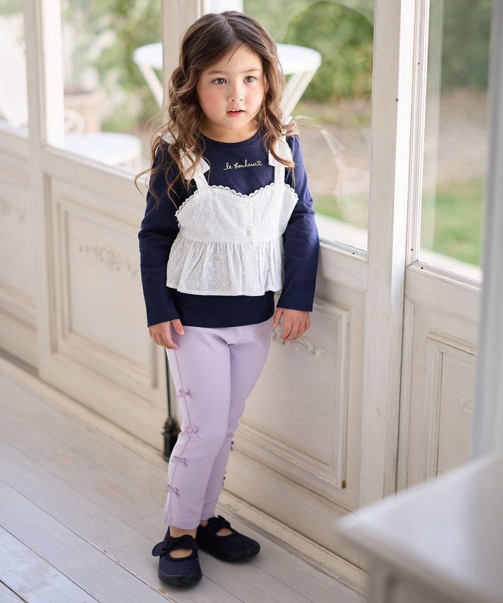 Japanese children's clothing aF#a325 bow tie camisole two-piece suit 110-160cm girls summer TOPS