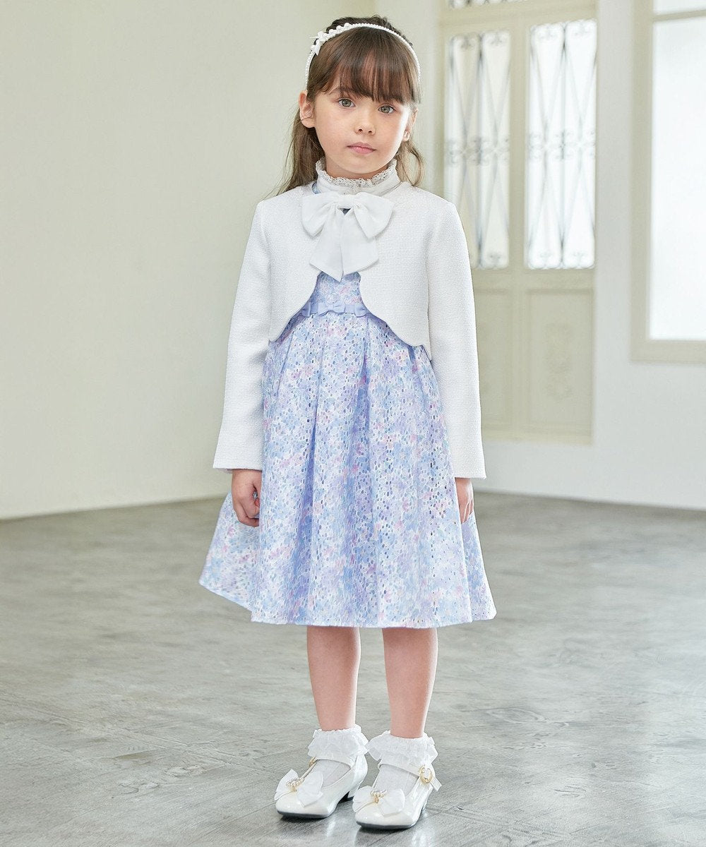 Japanese children's clothing aF#a325 printed lace dress 110-130cm girls summer dresses for interviews/banquets/performances