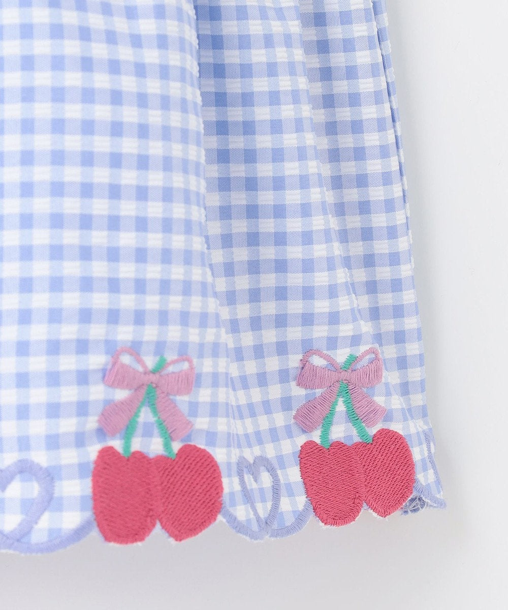 Japanese children's clothing aF#a325 Fake two-piece cherry dress 100-150cm girls summer dresses