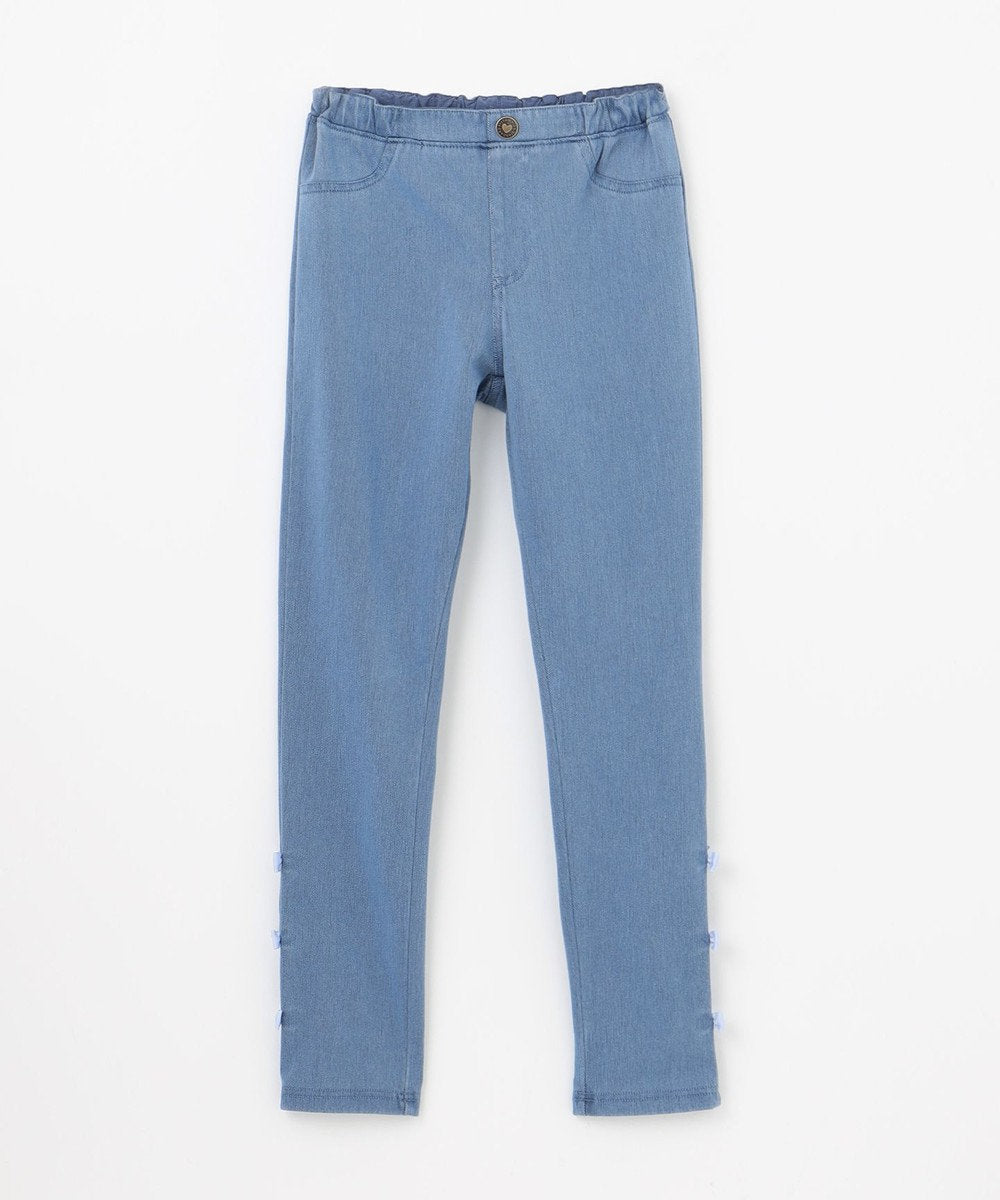 Japanese children's clothing aF#a325 bow skinny jeans 100-140cm girls summer PANTS