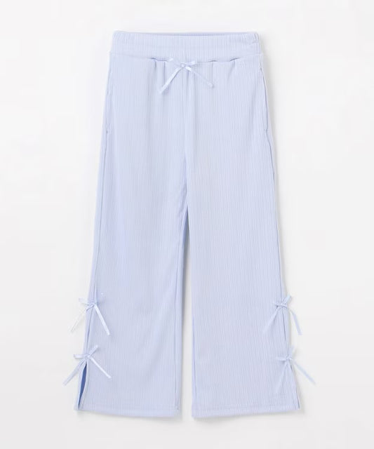 日本童裝 aF#a325 接觸冷感 羅紋寬喇叭褲 110-150cm 女童款 夏季 PANTS