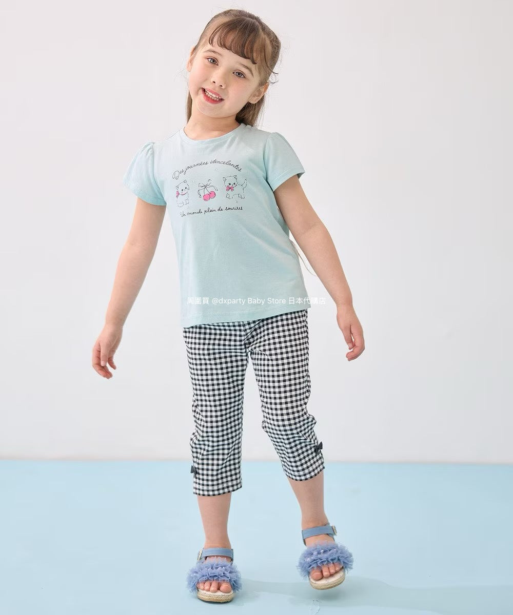 Japanese children's clothing aF#a325 sailor collar top 110-160cm girls summer TOPS
