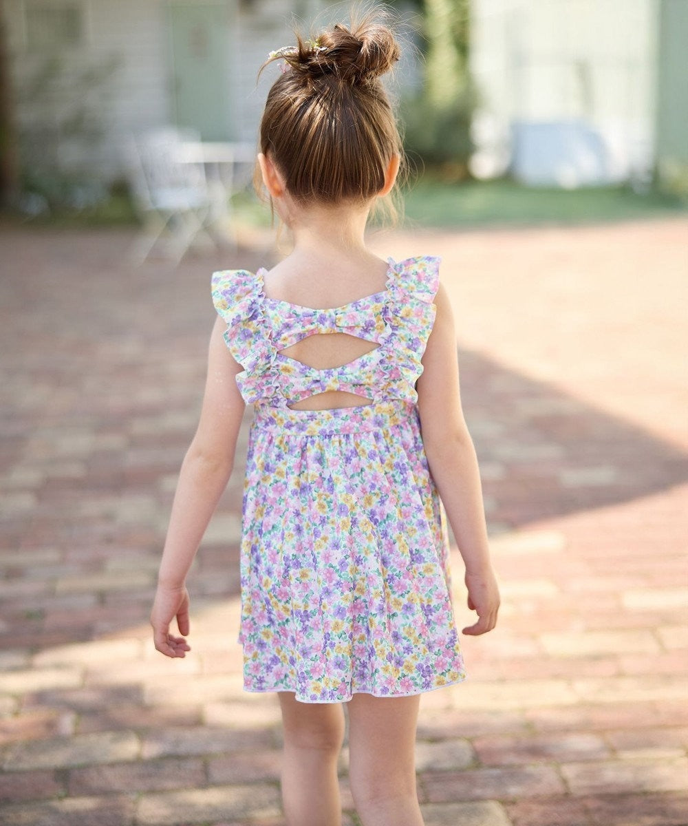 Japanese children's clothing aF#a325 UV protection floral swimsuit two-piece set 100-140cm girls summer play swimsuit special edition