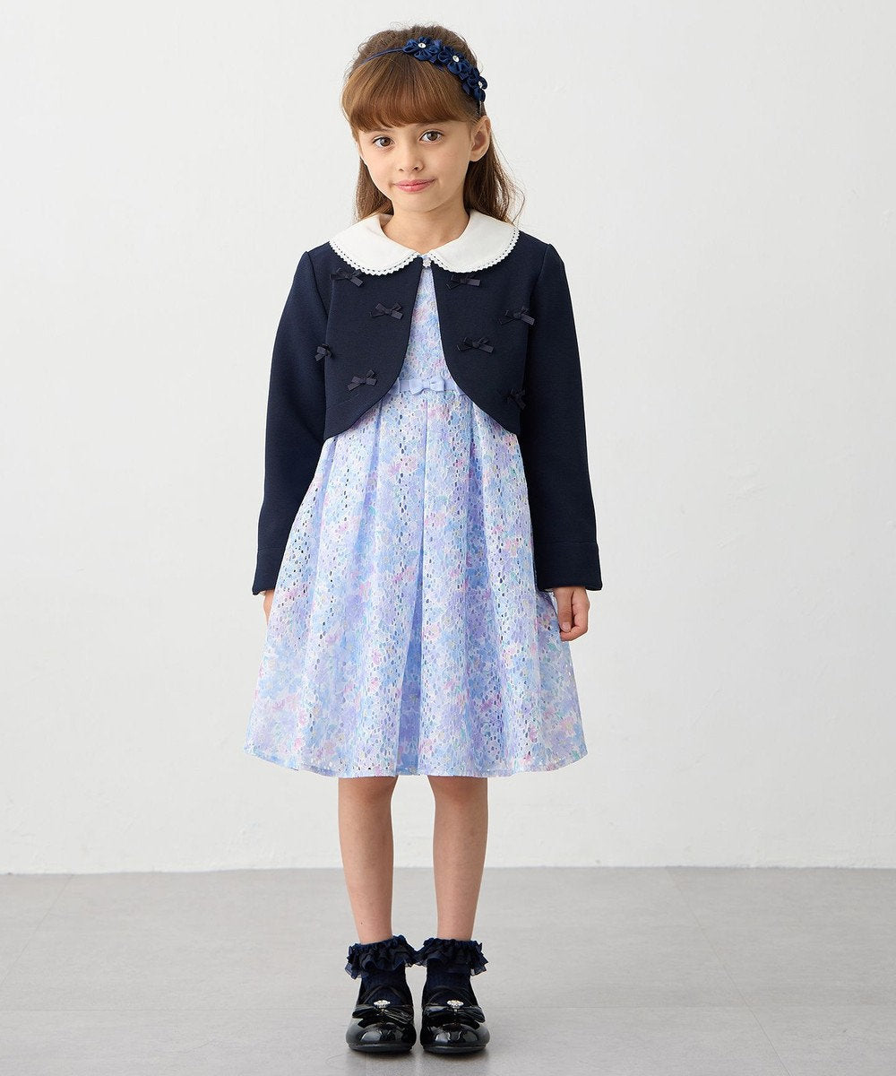 Japanese children's clothing aF#a325 printed lace dress 110-130cm girls summer dresses for interviews/banquets/performances