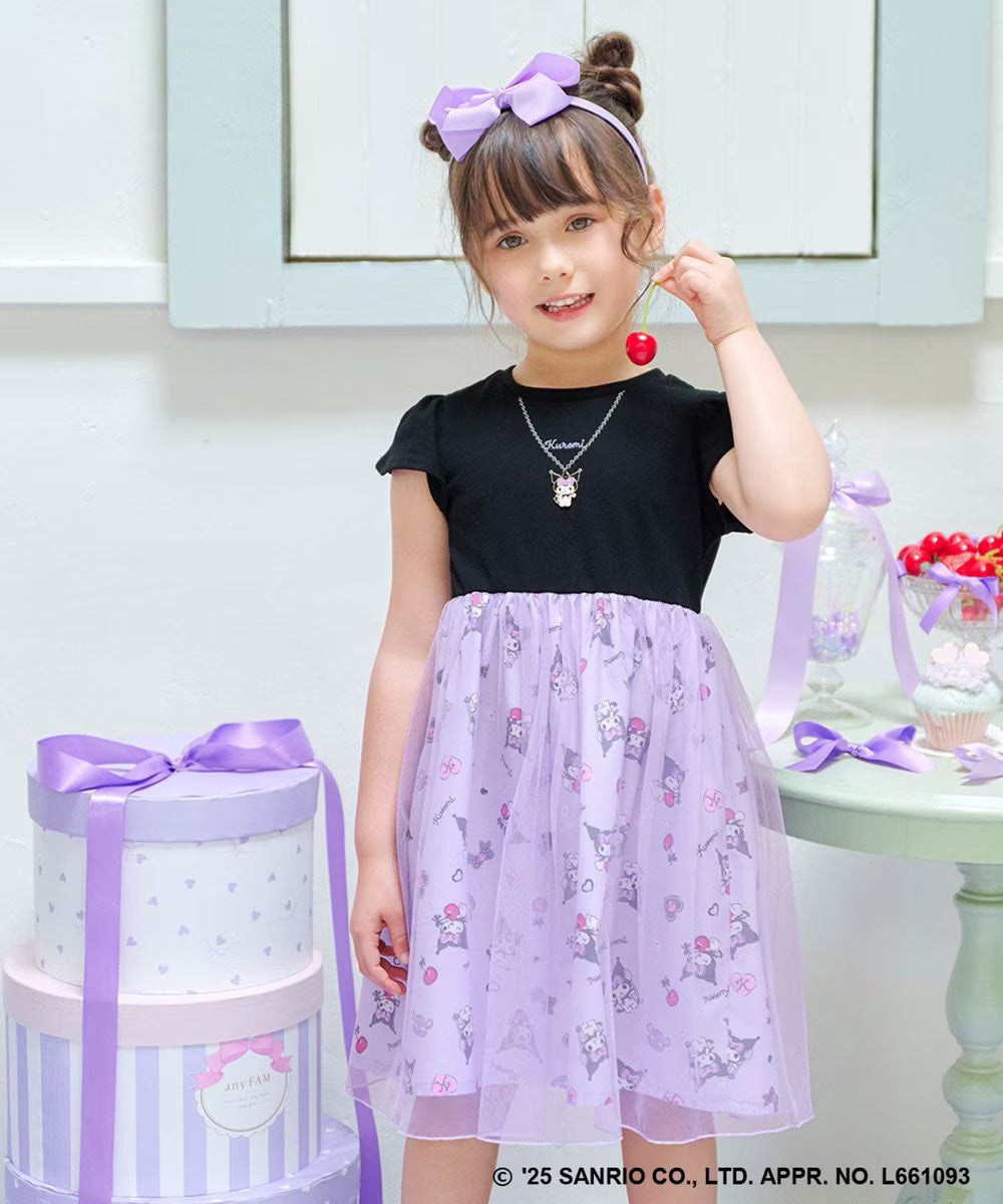 Japanese children's clothing aF#a325 x Sanrio necklace pattern dress 100-150cm girls summer dresses