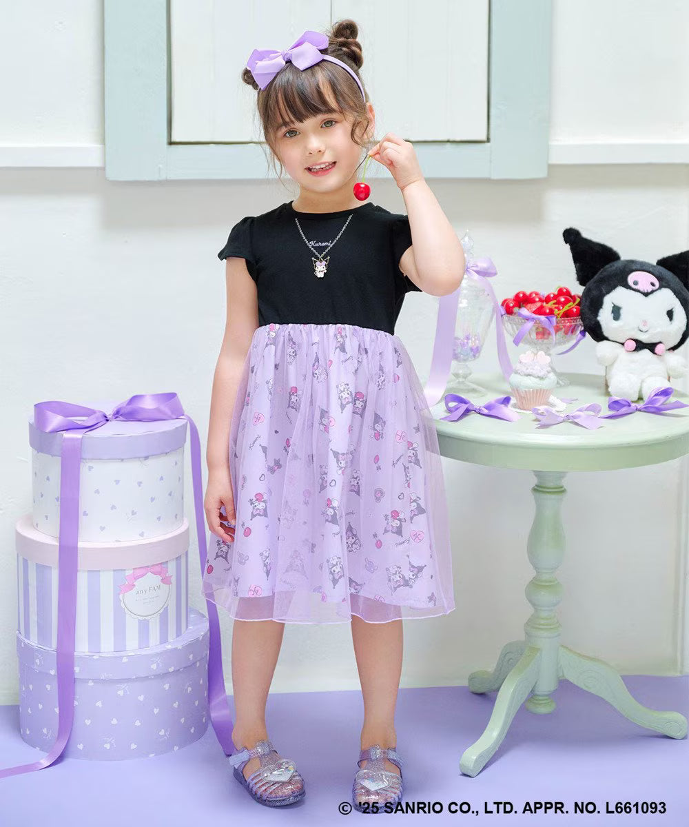 Japanese children's clothing aF#a325 x Sanrio necklace pattern dress 100-150cm girls summer dresses