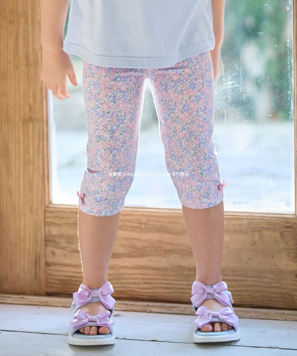 Japanese children's clothing aF#a325 stretch leggings 90-130cm girls summer PANTS