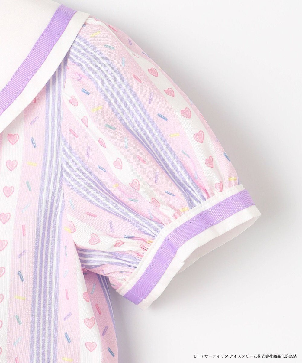 Japanese children's clothing aF#a325 x Baskin-Robbins ice cream print dress 100-140cm girls summer dresses