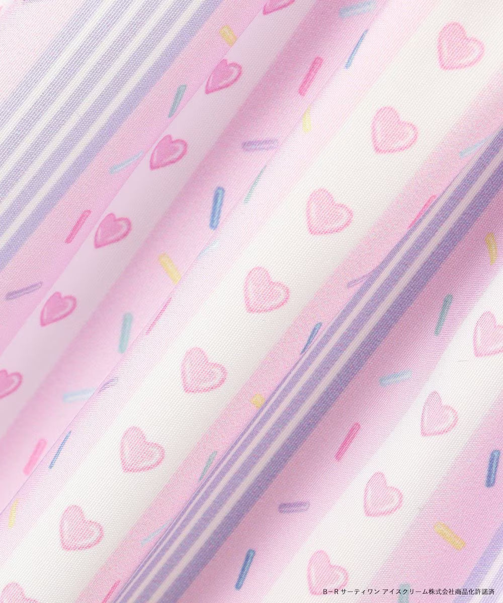 Japanese children's clothing aF#a325 x Baskin-Robbins ice cream print dress 100-140cm girls summer dresses