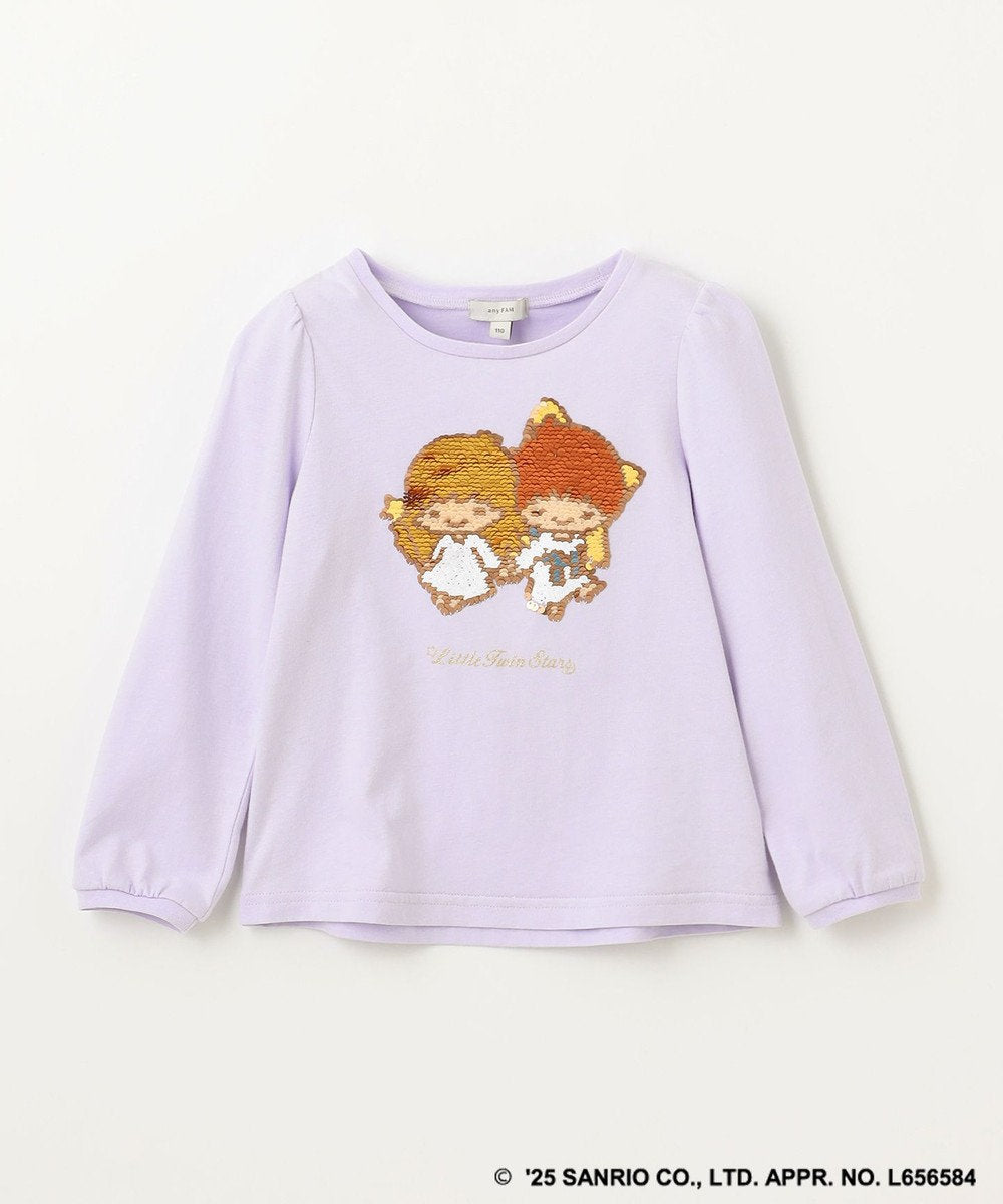 Japanese children's clothing aF#a325 Little Twin Stars 2Way sequined long-sleeved top 100-140cm girls summer TOPS