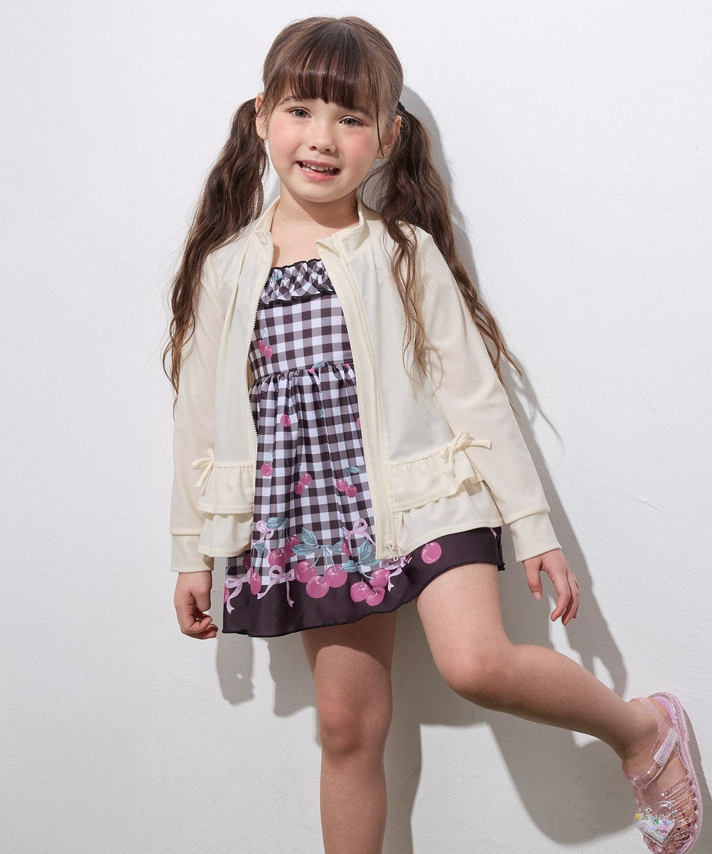 Japanese children's clothing aF#a325 UV protection swimsuit jacket 100-140cm girls summer play swimsuit special edition