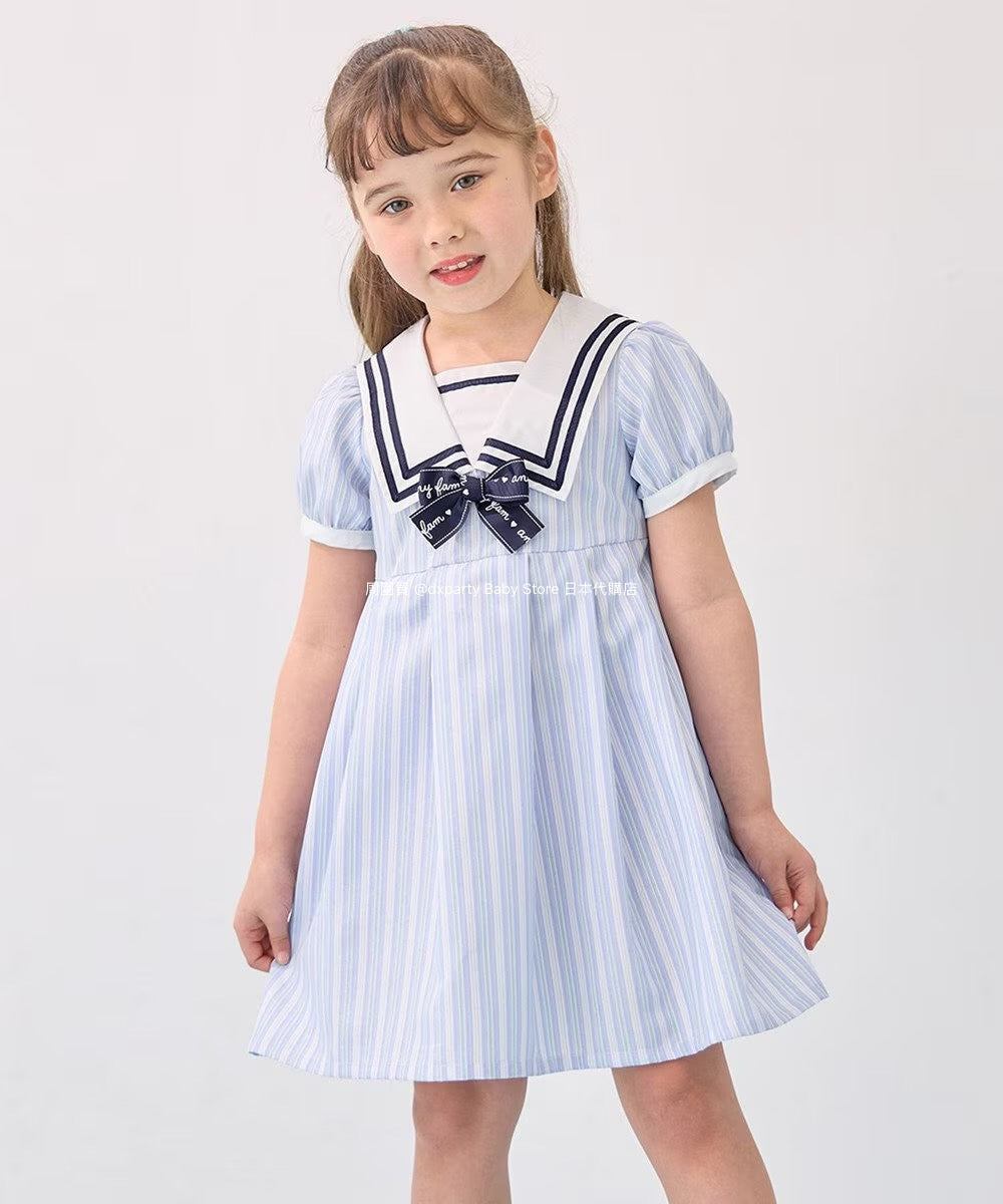 Japanese children's clothing aF#a325 preppy style dress 110-160cm girls summer dresses for interviews/banquets/performances