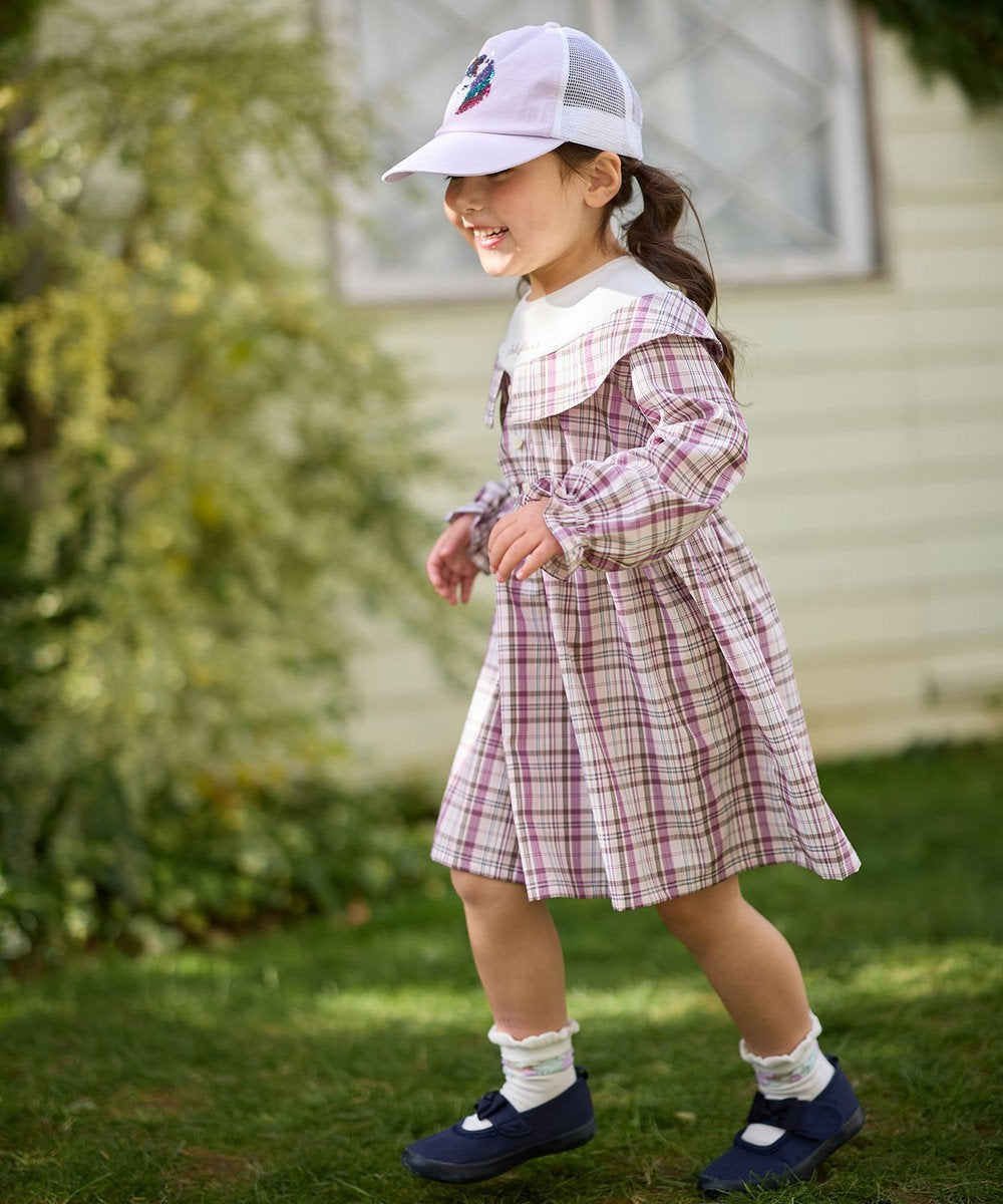 Japanese children's clothing aF#a325 checkered patchwork dress 110-150cm girls summer dresses