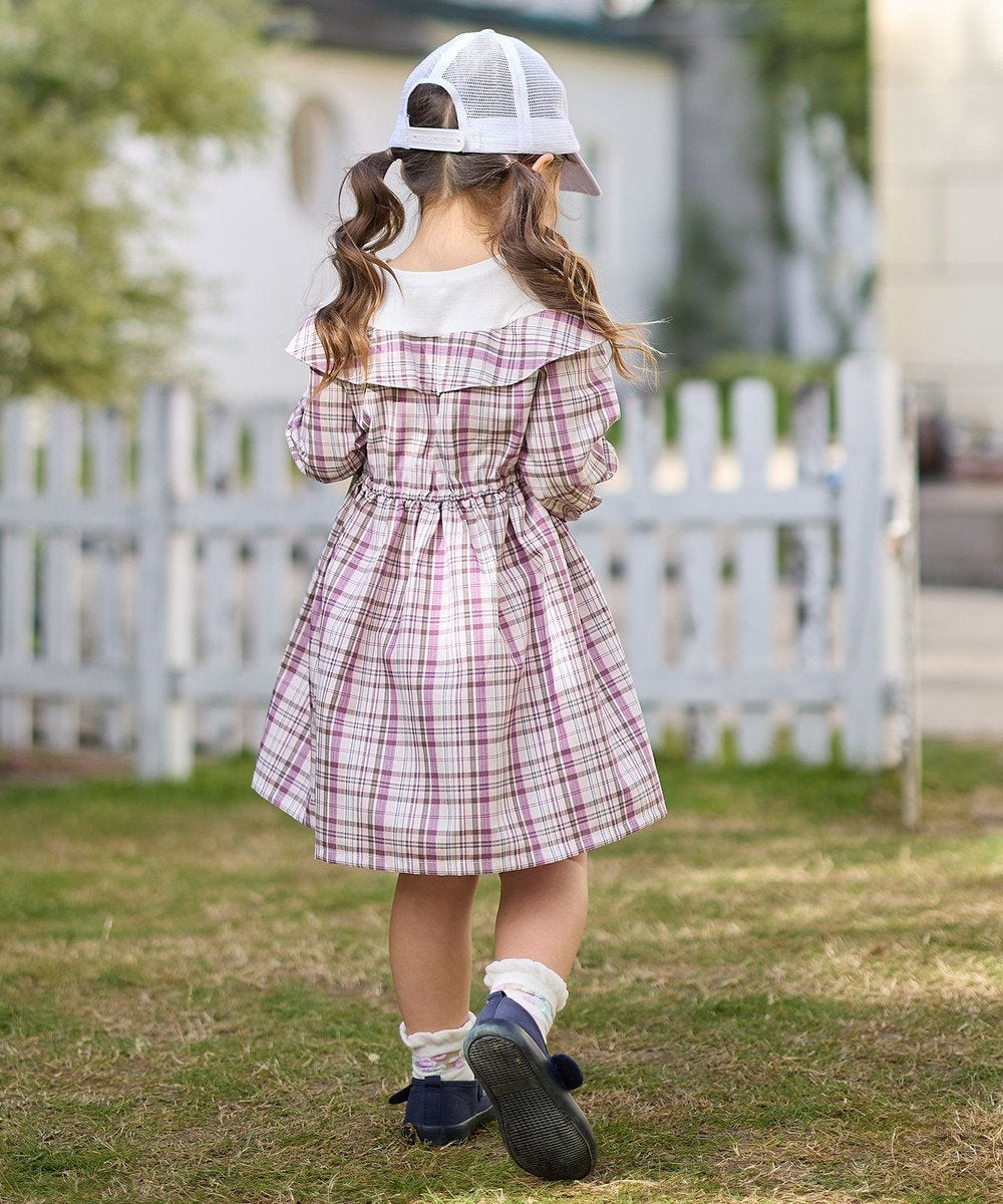 Japanese children's clothing aF#a325 checkered patchwork dress 110-150cm girls summer dresses