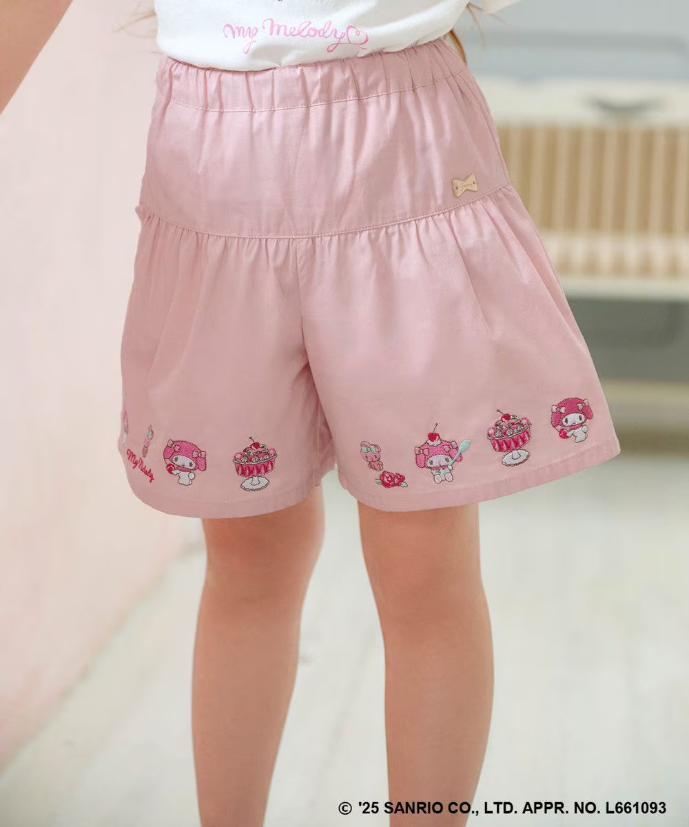 Japanese children's clothing aF#a325 x Sanrio cute printed skirt pants 100-150cm girls summer PANTS