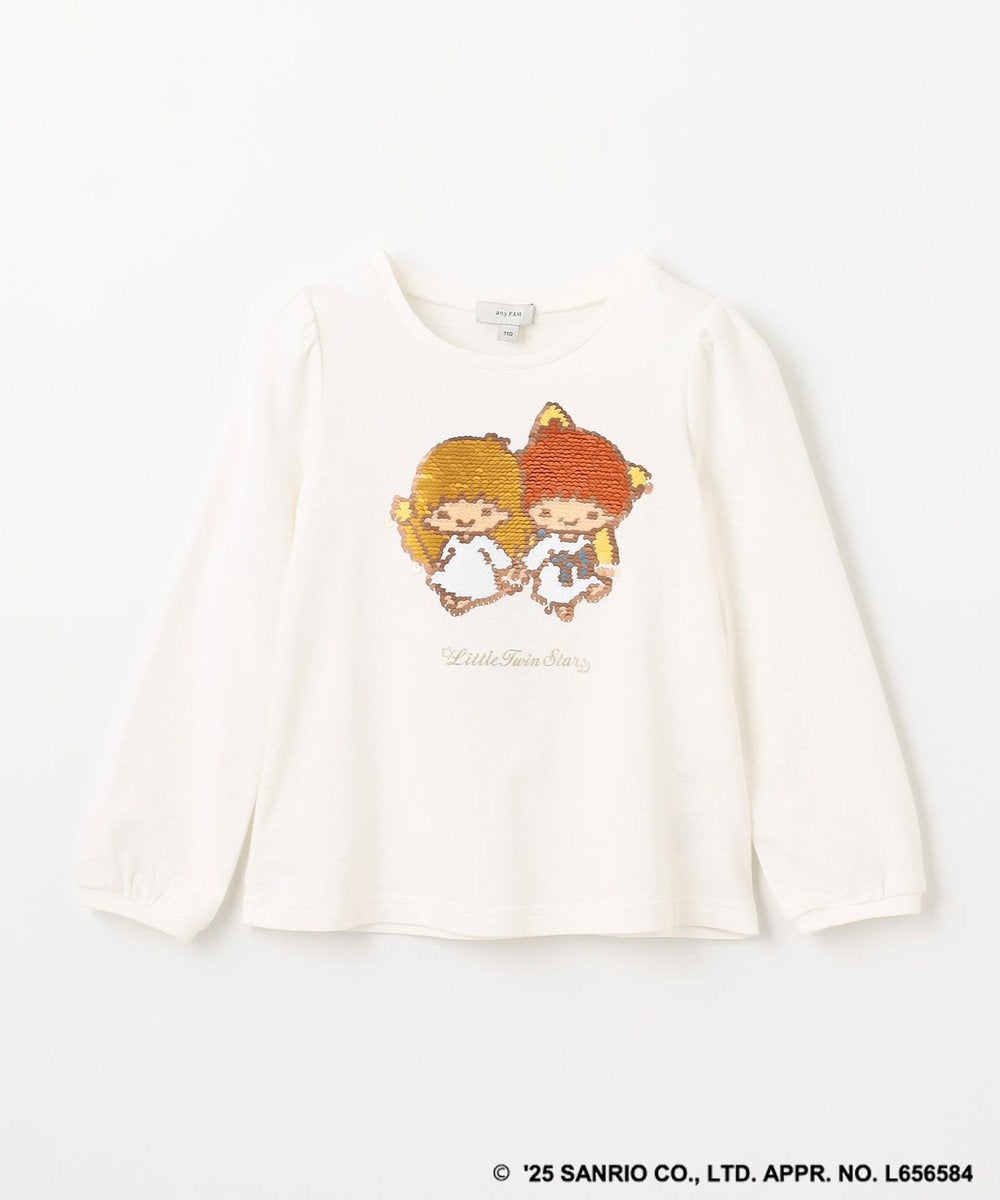 Japanese children's clothing aF#a325 Little Twin Stars 2Way sequined long-sleeved top 100-140cm girls summer TOPS