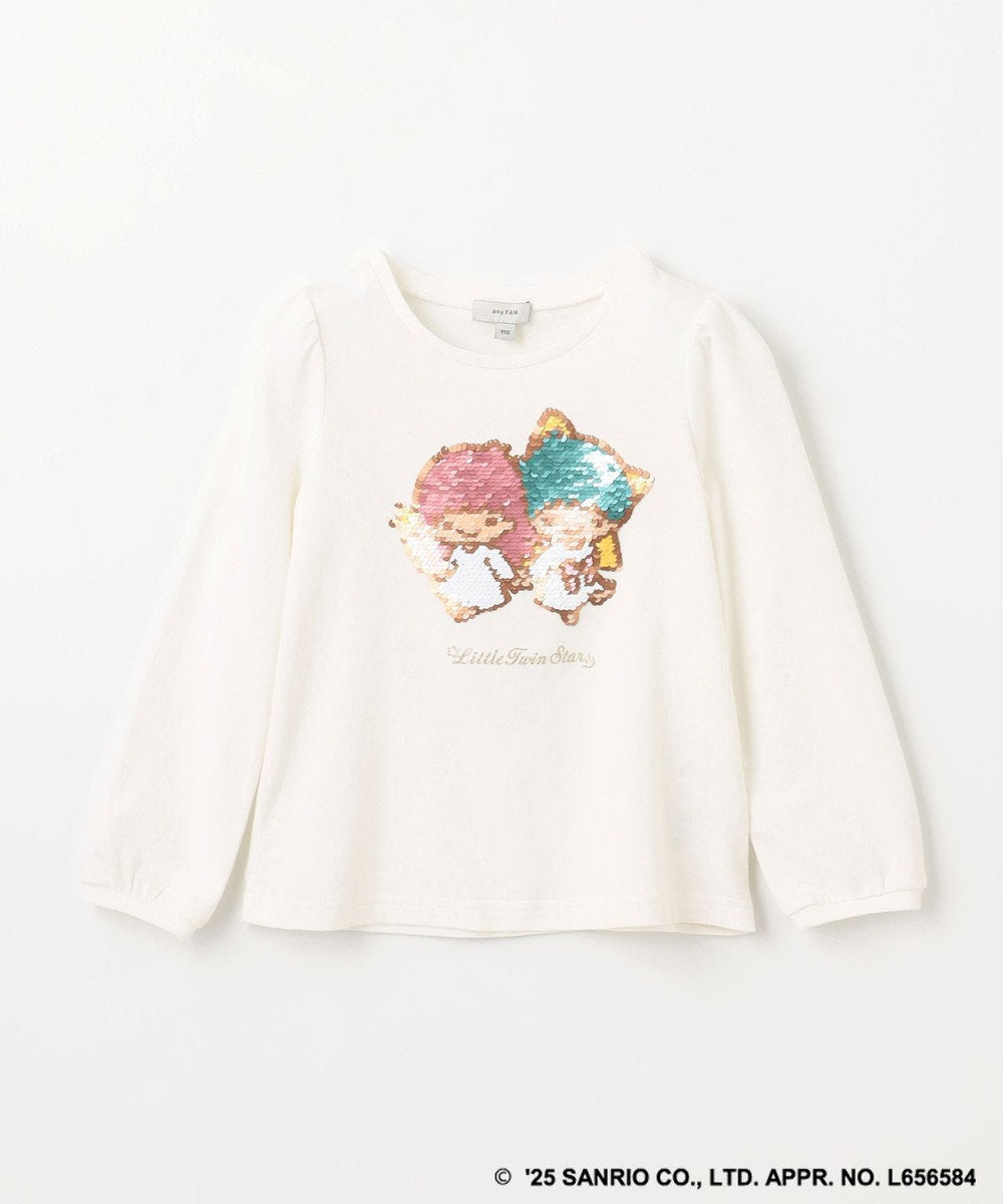 Japanese children's clothing aF#a325 Little Twin Stars 2Way sequined long-sleeved top 100-140cm girls summer TOPS