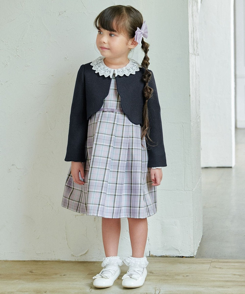 Japanese children's clothing aF#a325 checkered vest dress 110-130cm girls summer dresses for interviews/banquets/performances