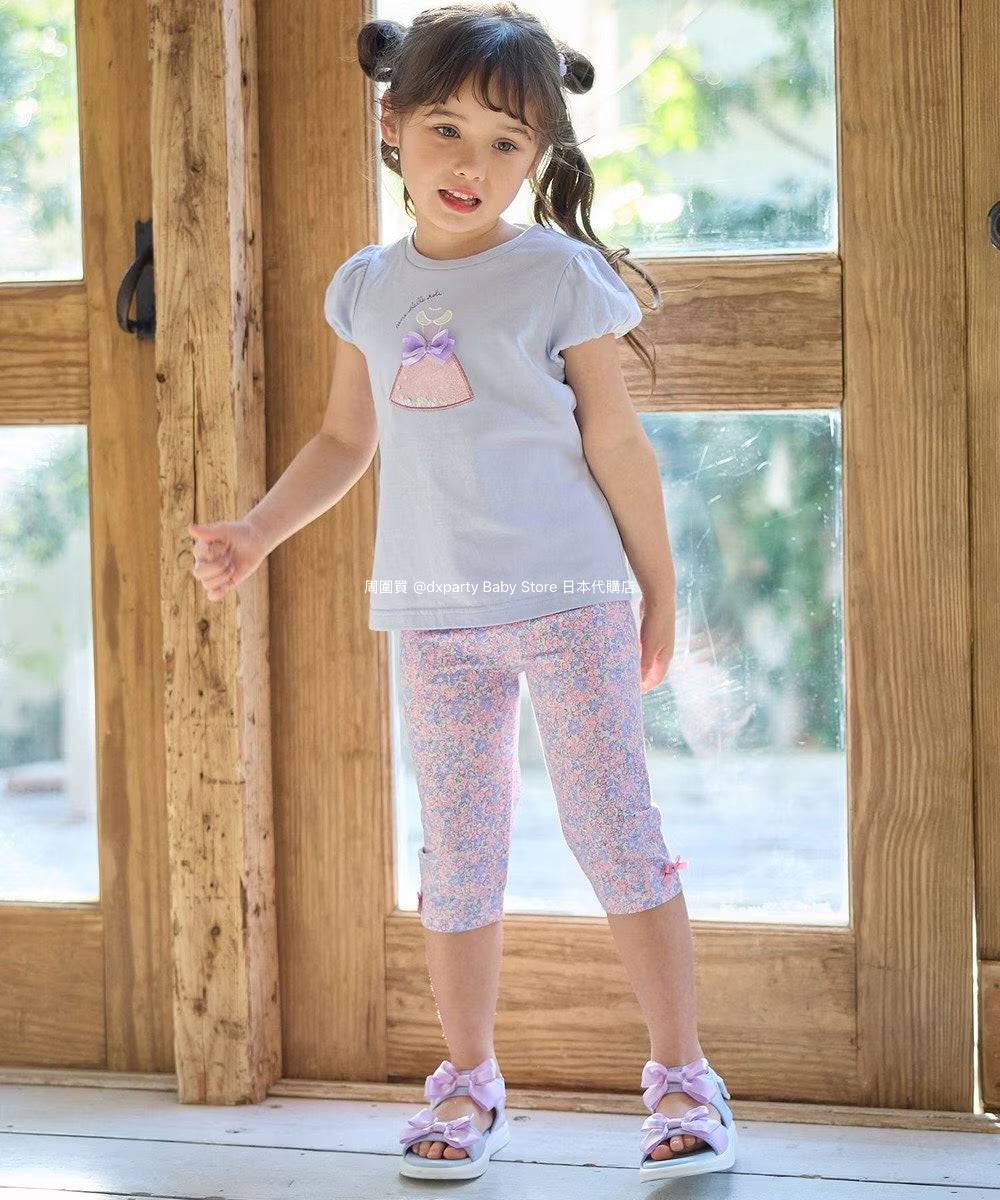 Japanese children's clothing aF#a325 stretch leggings 90-130cm girls summer PANTS