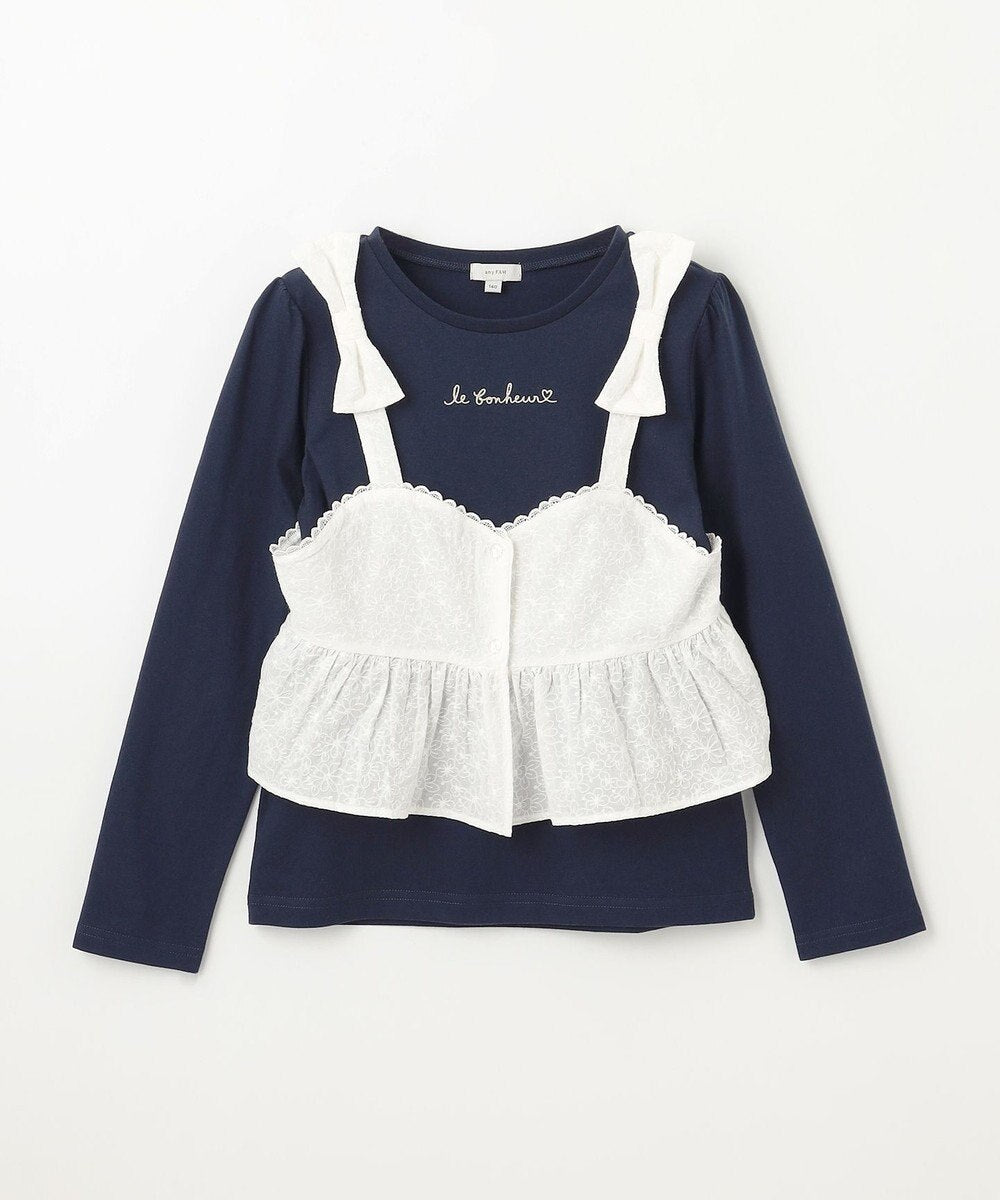 Japanese children's clothing aF#a325 bow tie camisole two-piece suit 110-160cm girls summer TOPS