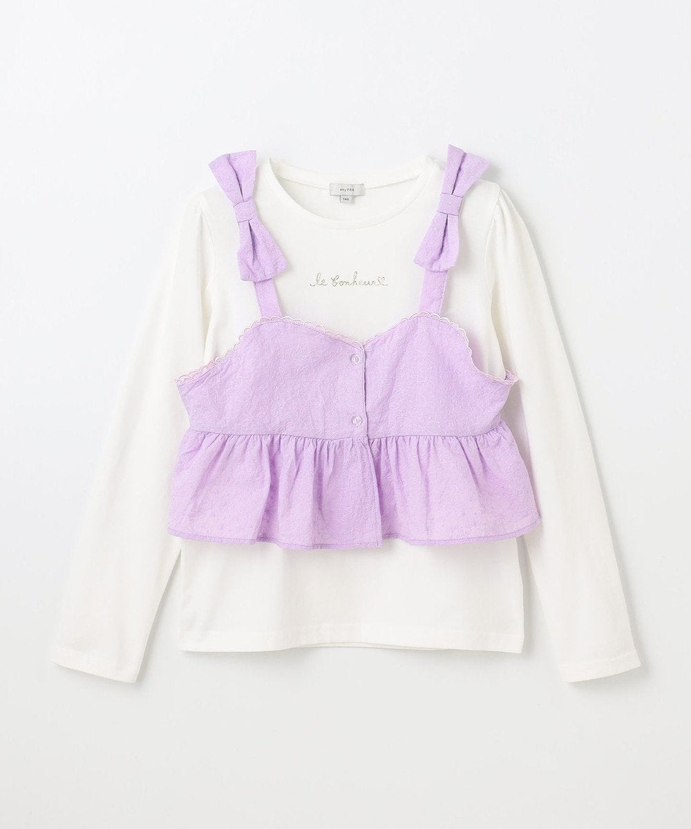 Japanese children's clothing aF#a325 bow tie camisole two-piece suit 110-160cm girls summer TOPS