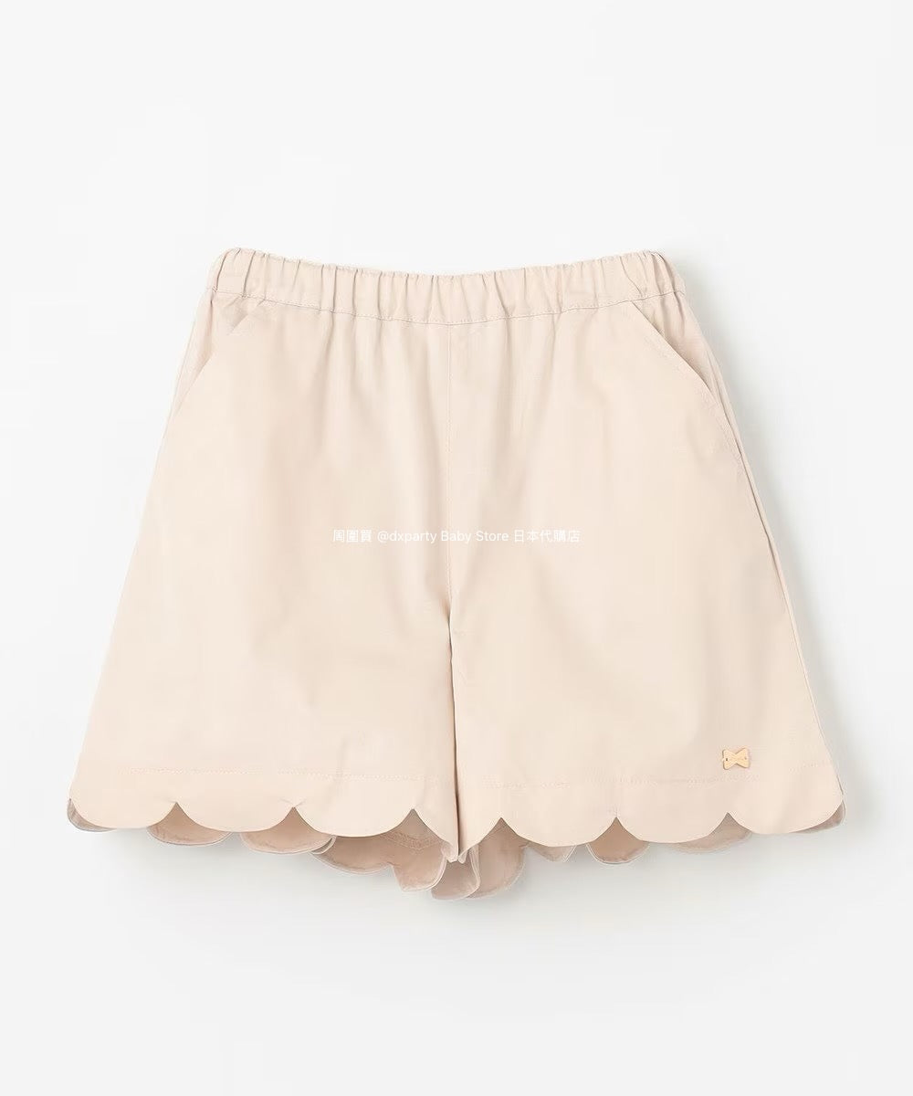 Japanese children's clothing aF#a325 scalloped hem shorts 100-160cm girls summer PANTS