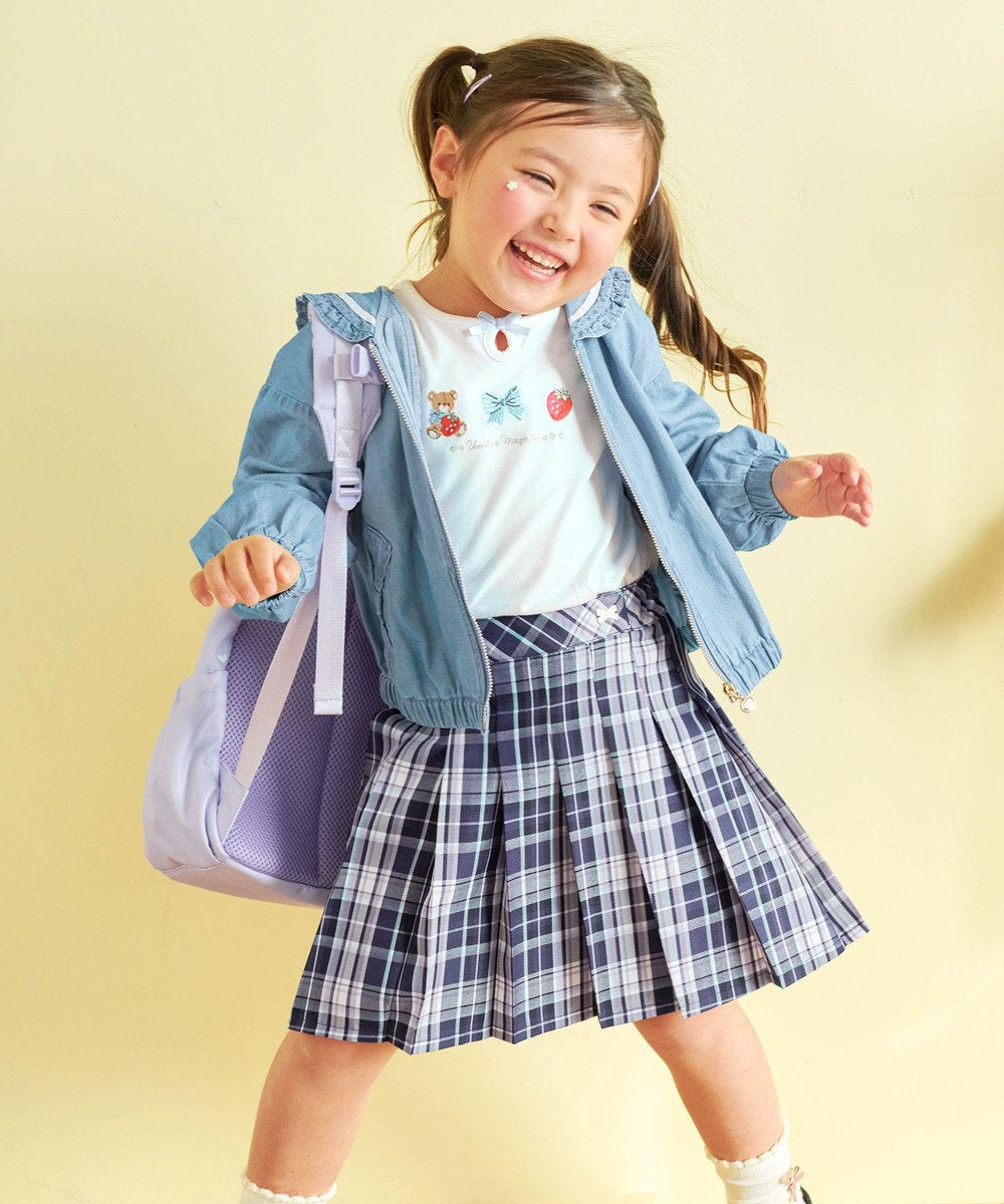 Japanese children's clothing aF#a325 cute embroidery pattern top 110-160cm girls summer TOPS