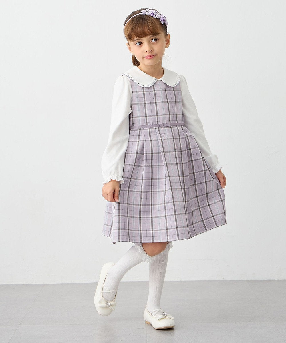 Japanese children's clothing aF#a325 checkered vest dress 110-130cm girls summer dresses for interviews/banquets/performances