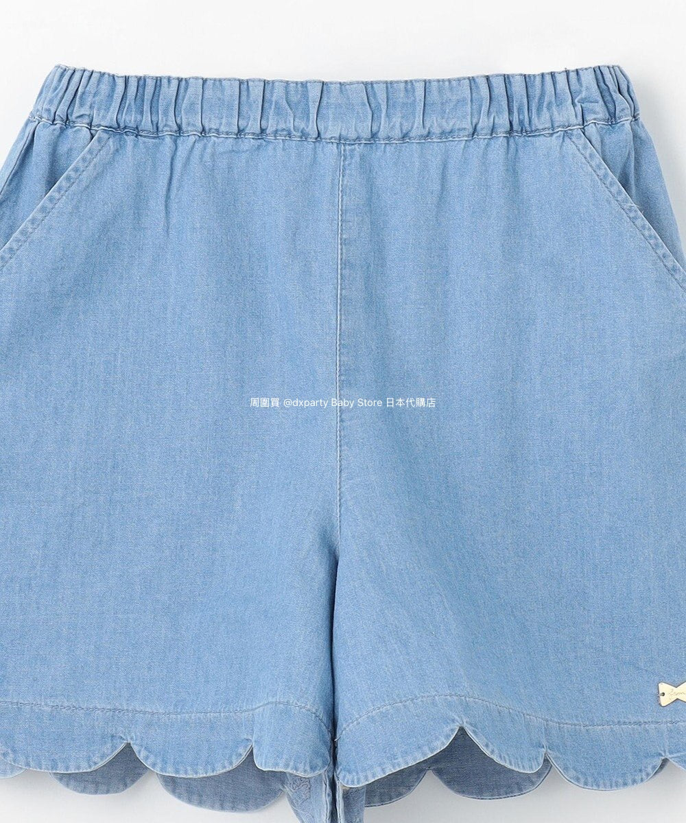 Japanese children's clothing aF#a325 scalloped hem shorts 100-160cm girls summer PANTS