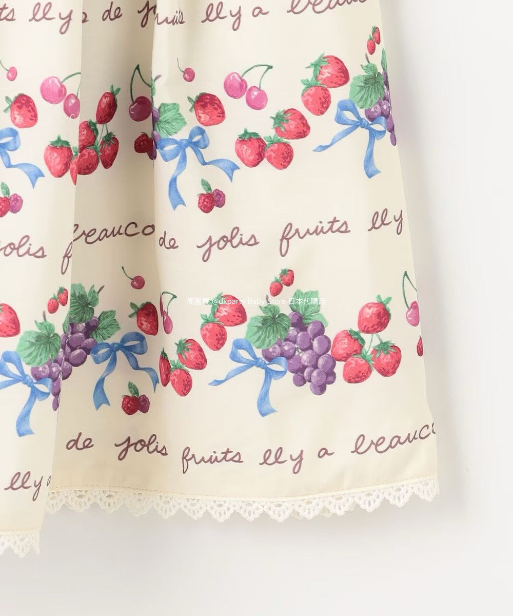 Japanese children's clothing aF#a325 printed fruit skirt 100-150cm girls summer SKIRTS