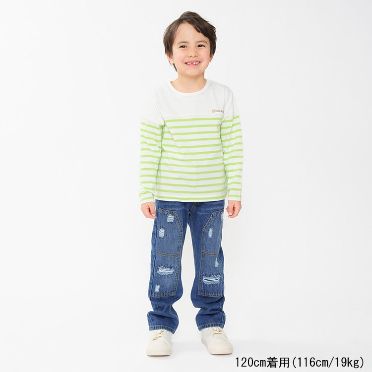 Daddy Oh Daddy Japanese-made striped tops (90-130cm) for boys (summer TOPS)