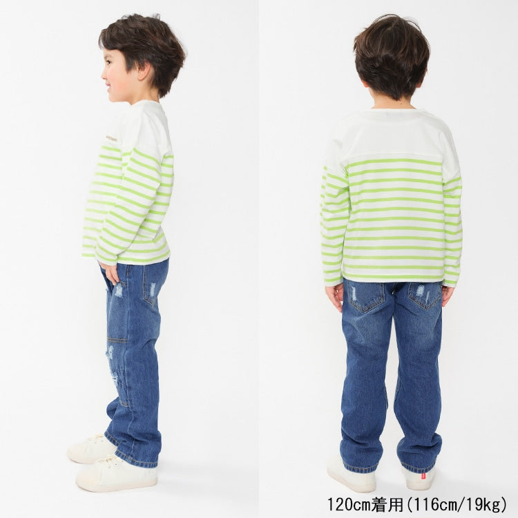 Daddy Oh Daddy Japanese-made striped tops (90-130cm) for boys (summer TOPS)