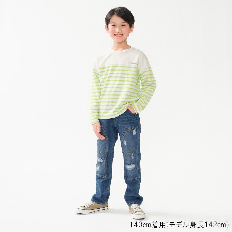 Daddy Oh Daddy Japanese-made striped tops (140-160cm) for boys (summer TOPS)
